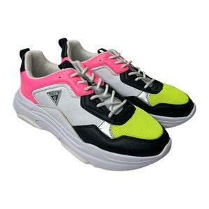 Guess Sneakers Pink White Black Sz 9‎